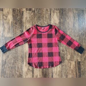 Old Navy Buffalo Plaid Long John Pajama Top XL